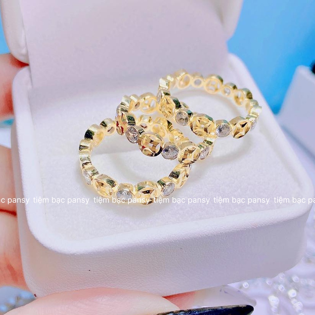 Nhẫn kim tiền bạc nữ PANSY - Nhẫn bạc ta cao cấp ý nghĩa may mắn, tài lộc