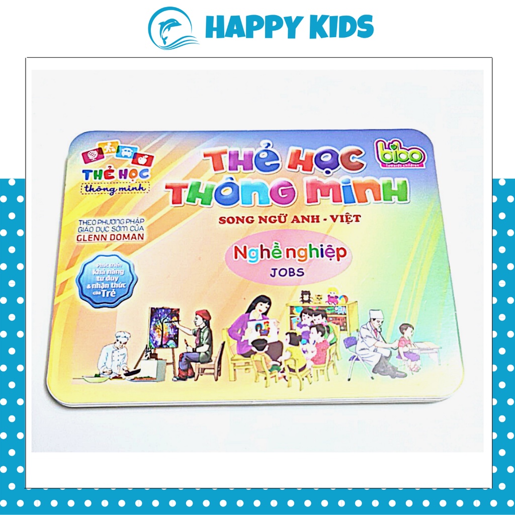 Thẻ học theo chủ đề song ngữ Việt - Anh chủ đề nghề nghiệp, thẻ Flashcard cho bé từ 0-6 tuổi HAPPY KIDS247