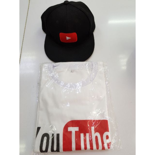 Combo nón và áo - nón youtube và áo youtube làm theo chuẩn của quà tặng nút vàng youtube nút bạc youtube