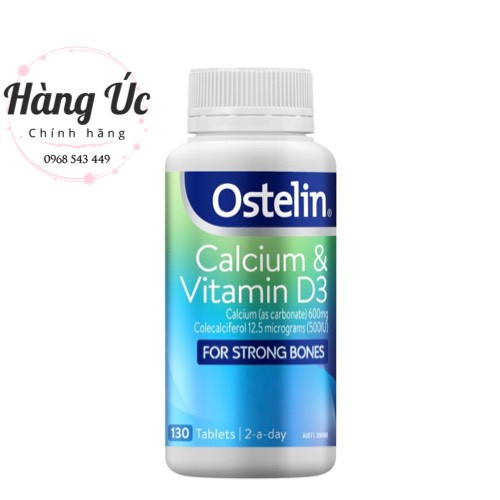 Canxi Bầu Ostelin 130 viên - Canxi và Vitamin D3 Ostelin Cho Mẹ Bầu Và Người Lớn