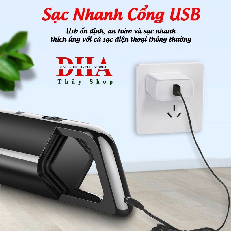 MÁY HÚT BỤI MINI CẦM TAY AIKESI LỰC HÚT 4000PA, BẢO HÀNH CHÍNH HÃNG.