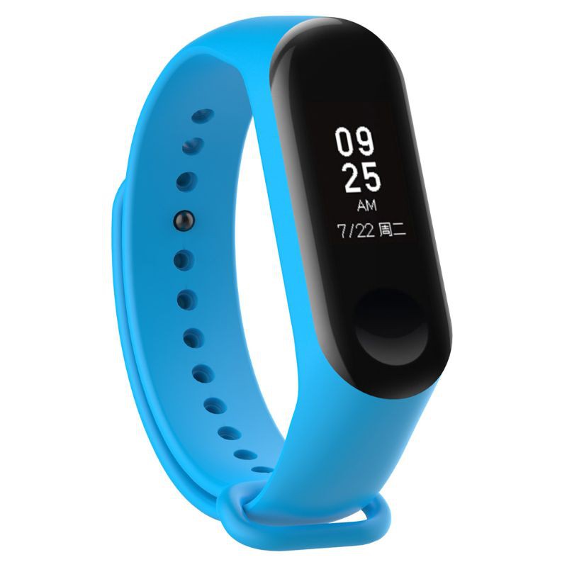 Dây Đeo Thay Thế Chất Liệu Silicon Màu Trơn Cho Xiaomi Mi Band 4 3