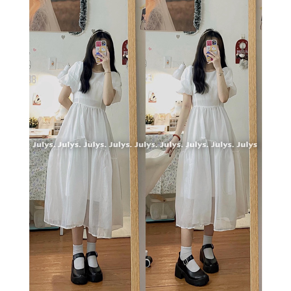 Đầm babydoll voan tơ dáng dài Julys (ảnh THẬT kèm video)