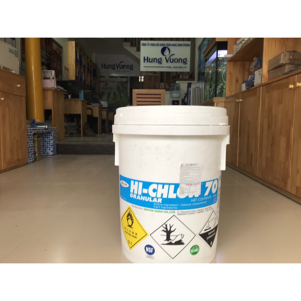 1kg Clorine khử trùng, khử khuẩn  - Hóa chất khử trùng thay thế Cloramin B - 1kg Chlorine Hi Chlon 70