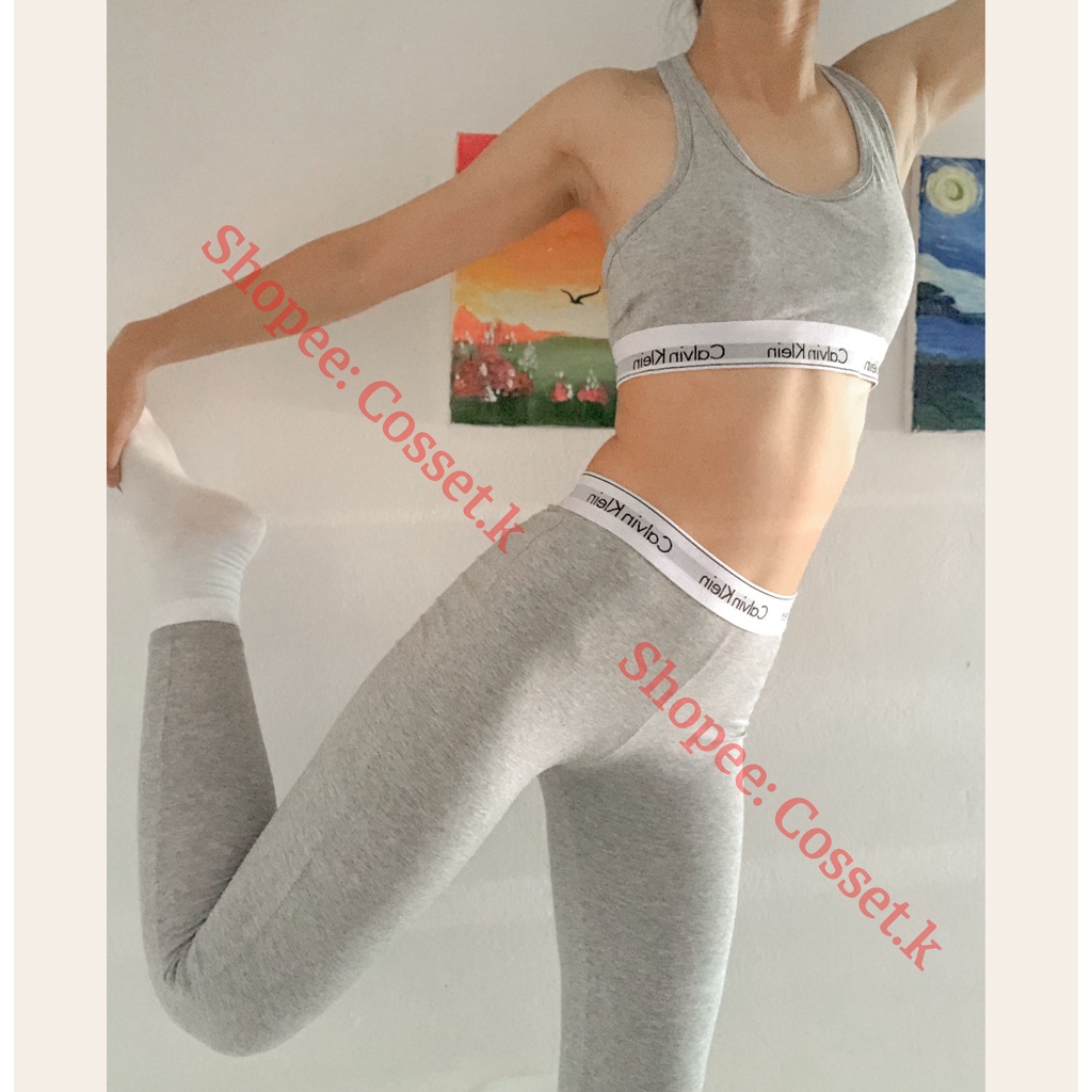 Quần Legging chất cotton phong cách thể thao năng động