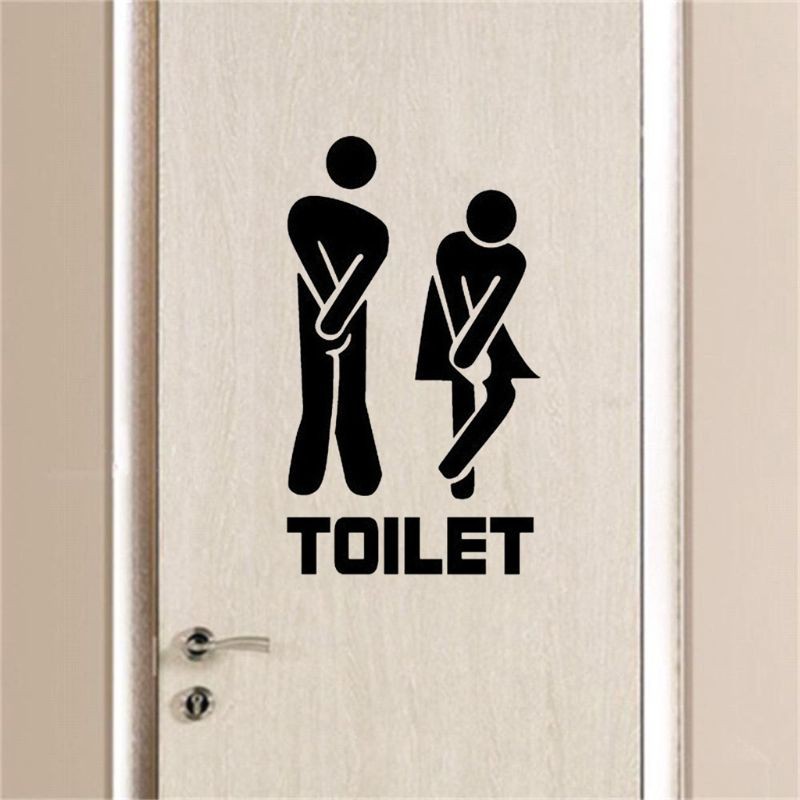 Nhãn dán ký hiệu Toilet có thể tháo