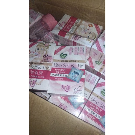 50chiếc Bao Cao su Hoa Ly Trung  Quốc Siêu Mỏng Nhiều Dầu Bôi Trơn
