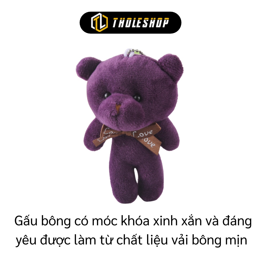 Móc Khóa - Móc Khóa Hình Gấu Nhồi Bông Trang Trí Túi Xách, Balo, Khóa Xe 6467