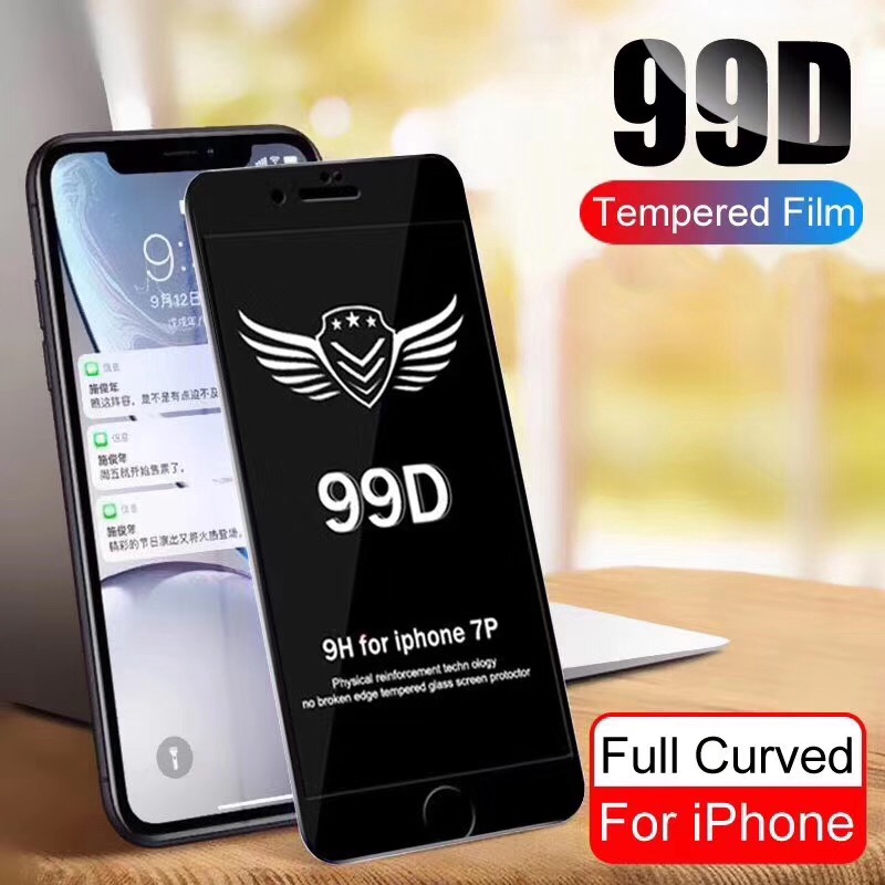Miếng Dán Cường Lực 99d Bảo Vệ Màn Hình Toàn Diện Cho Iphone 13 12 11 Pro Max X XR XS Max 8 7 6 6S Plus + SE 2020