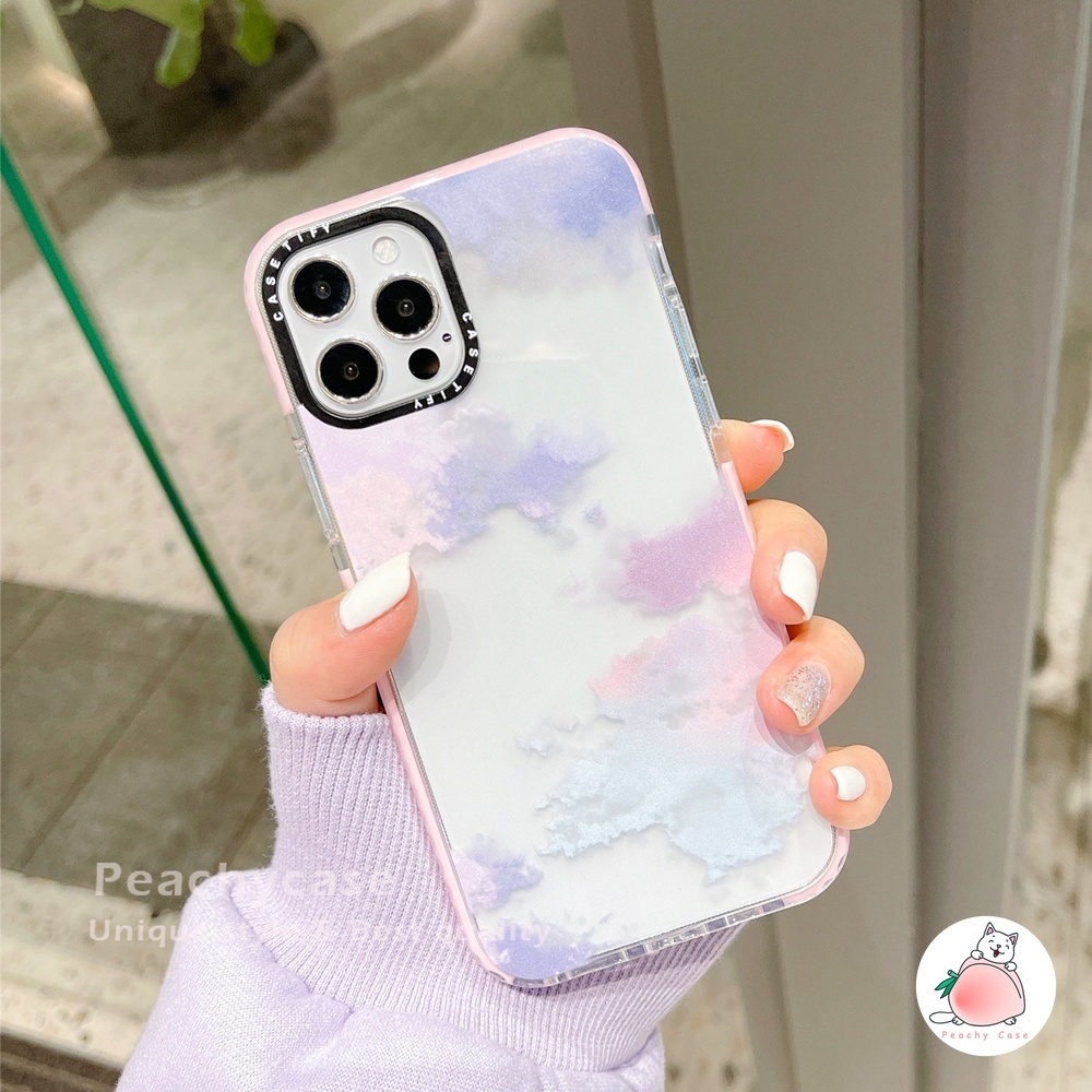 Ốp Điện Thoại TPU Mềm Trong Suốt Họa Tiết Đám Mây Nhiều Màu Sắc Cho IPhone 13 12 11 Pro Max X Xs Max XR 8 7 Plus