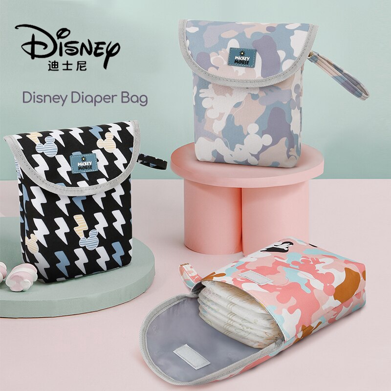 Disney Baby tã Túi Go Out xách tay Baby tã Túi xách Công suất lớn mục lưu trữ Túi thời trang ngụy trang tã Bag