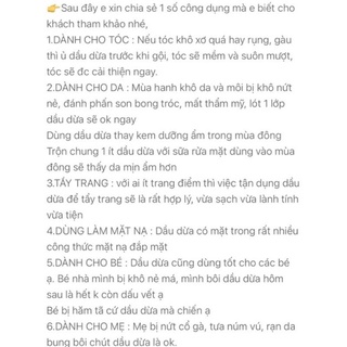 (tuyển sỉ) tinh dầu dừa thủ công 75ml