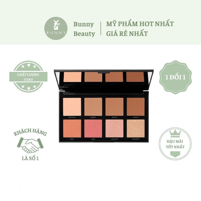 Bảng bắt sáng và tạo khối Morphe 8F Fair Play Complexion Pro Face Palette Bunny Beauty hàng đủ bill