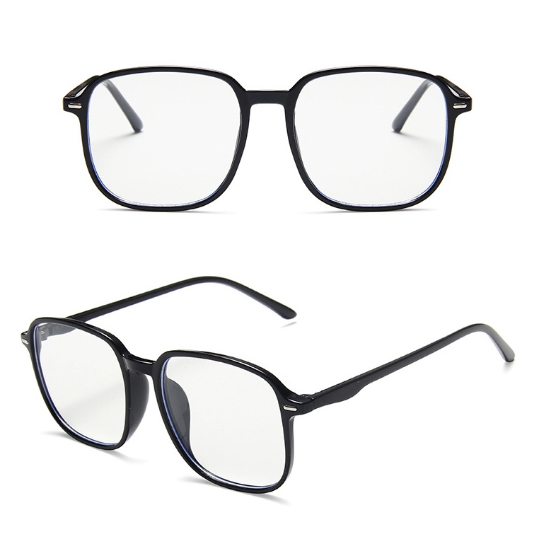 Kính giả cận thời trang mắt to tròn bảo vệ mắt chống tia UV, kính mát Unisex