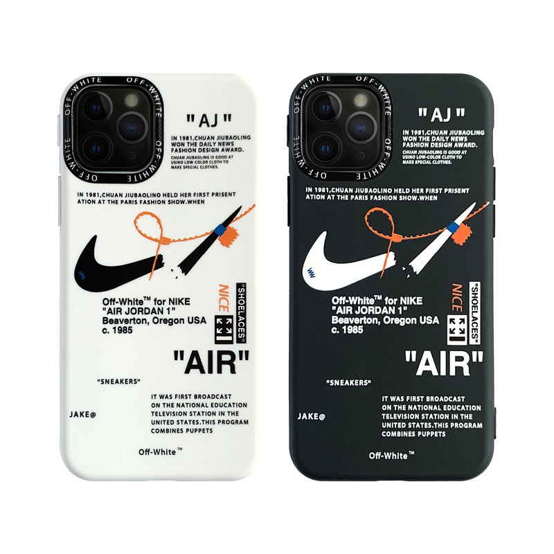 OFF WHITE Nike Ốp Điện Thoại Họa Tiết air jordan Cho iphone 15 14 13 12 11 pro max x xs xr 7 8 plus