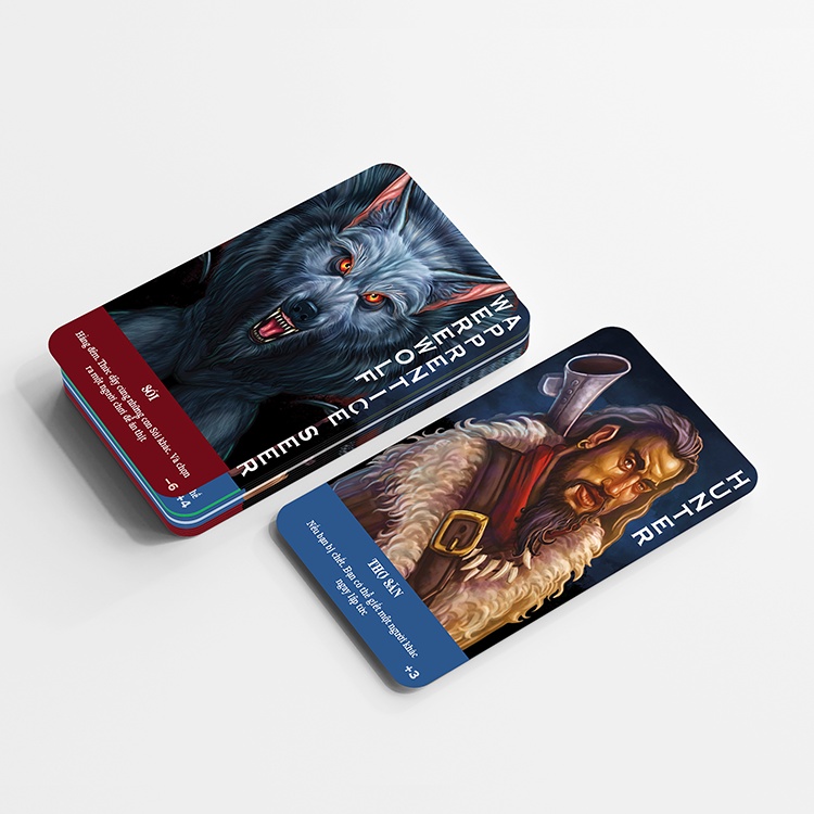 Bài MA SÓI việt hóa 64 lá CHẤT GIẤY DÀY- siêu tiện lợi