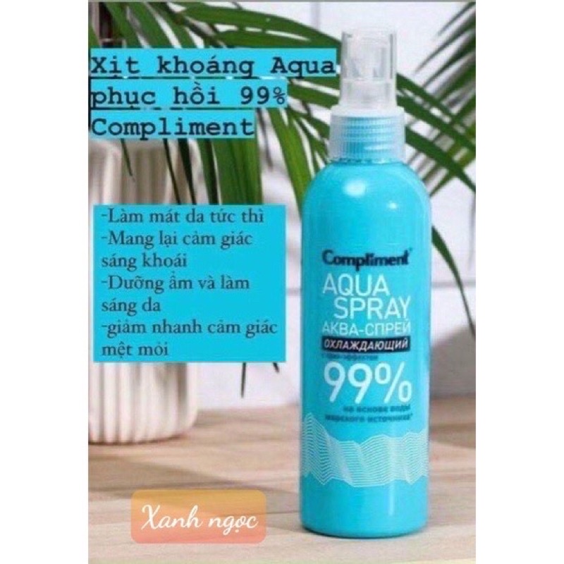 Xịt khoáng Aqua phụ hồi 99% Complimnt 200ml giữ ẩm Nga