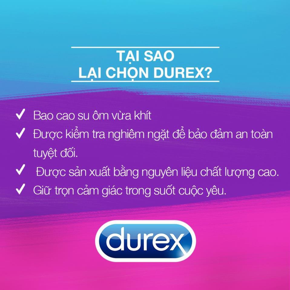 [CHÍNH HÃNG] Bộ đôi bền bỉ Bao cao su durex kéo dài thời gian Performa + Gel bôi trơn Durex KY 50g *