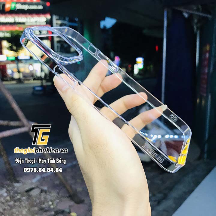 Ốp lưng iPhone 13, 13 Pro, 13 Pro Max trong suốt Memumi
