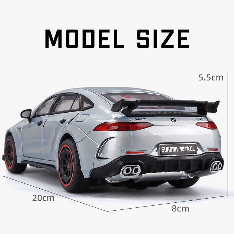 Mô Hình Xe Hơi Brabus 900 Bằng Hợp Kim Tỉ Lệ 1: 24 Có Đèn Và Nhạc Độc Đáo Sống Động