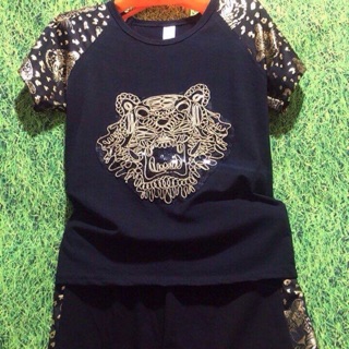 set đồ bộ bé trai hổ đen