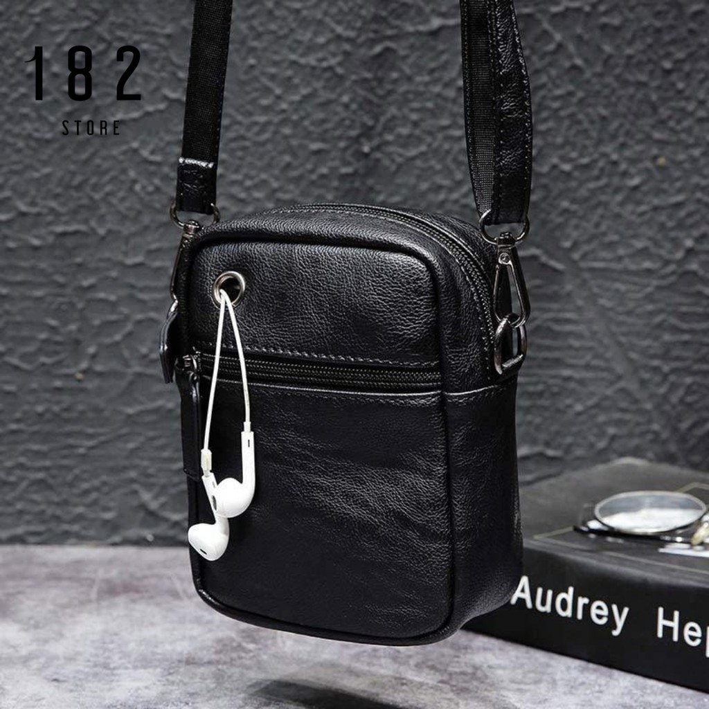 [HOT TREND] Túi Đeo Chéo Nam Nữ Mini Bag Da Mềm Mịn Cao Cấp Tiện Lợi - Túi Đeo Vai - 182 STORE