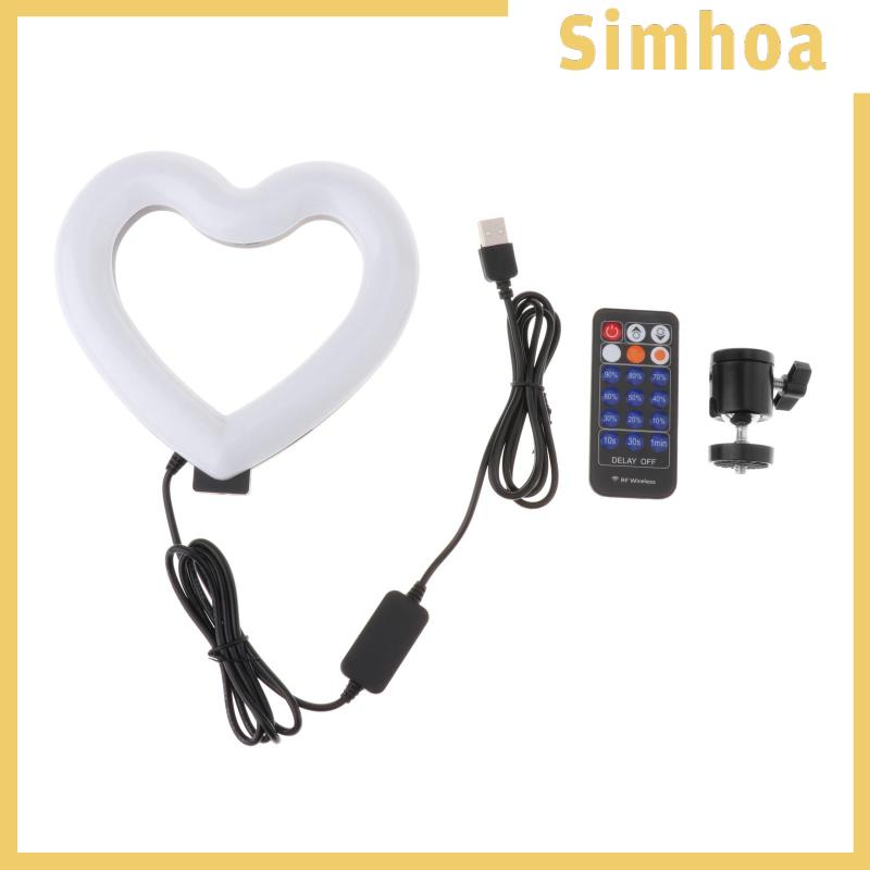 Vòng Đèn LED Hình Trái Tim 6 inch Hỗ Trợ Trang Điểm / Live Stream