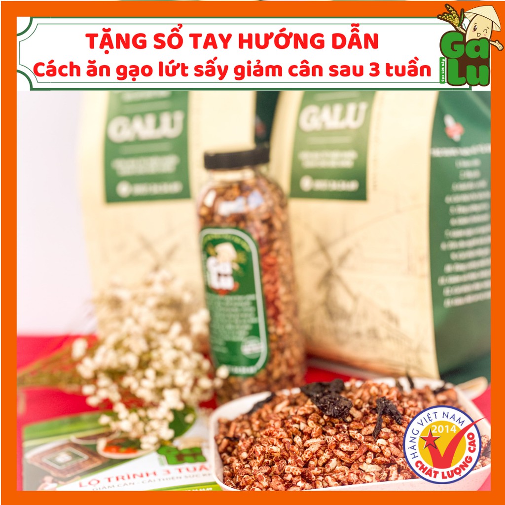 2 Hũ(Túi) Gạo Lứt Sấy Rong Biển Galu 500gram + 1 Chai 120gram + Tặng sổ tay hướng dẫn ăn gạo lứt giảm cân sau 3 tuần. | BigBuy360 - bigbuy360.vn