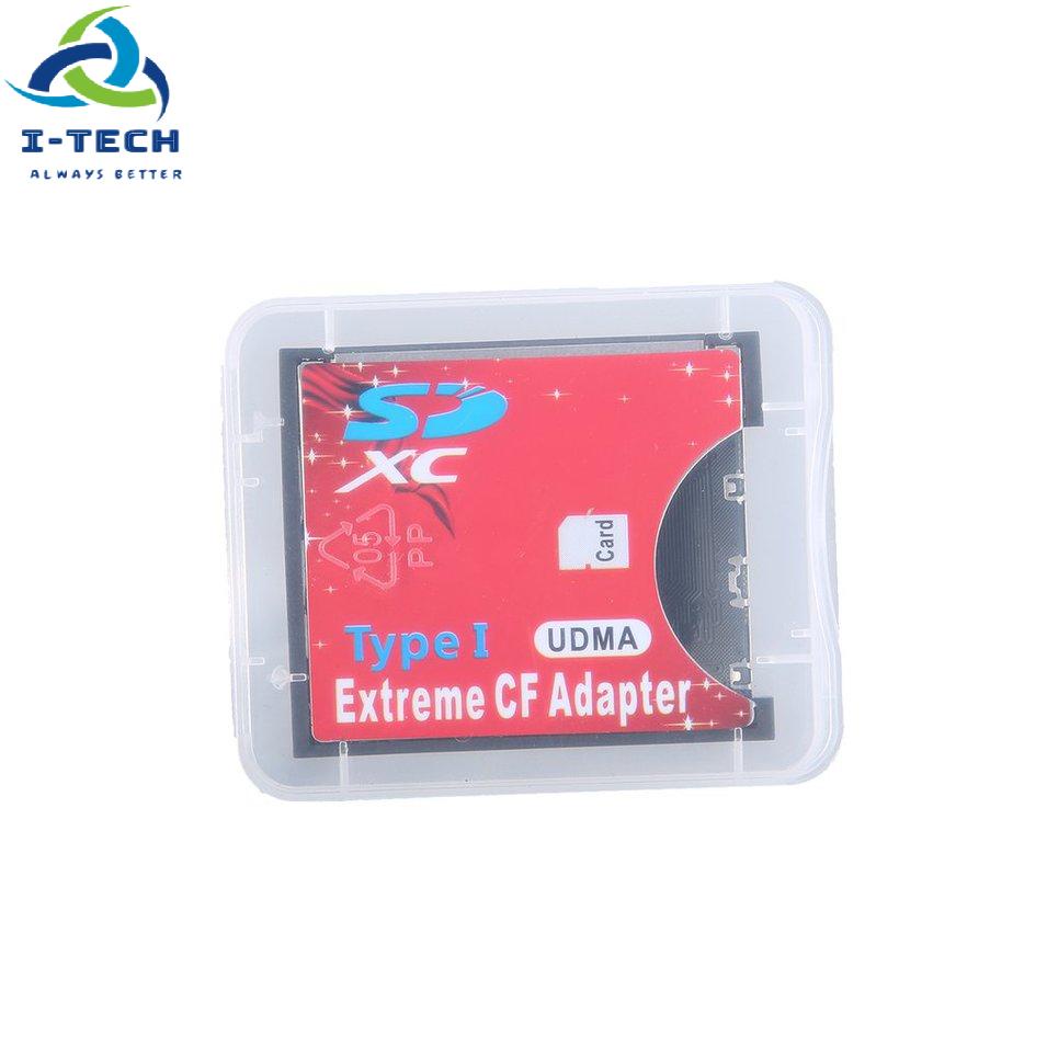 ⚡Khuyến mại⚡64GB- 128GB Single Slot Extreme For Micro SD/SDXC TF To Compact Flash CF Type I Memory Card Reader Writer Adapter