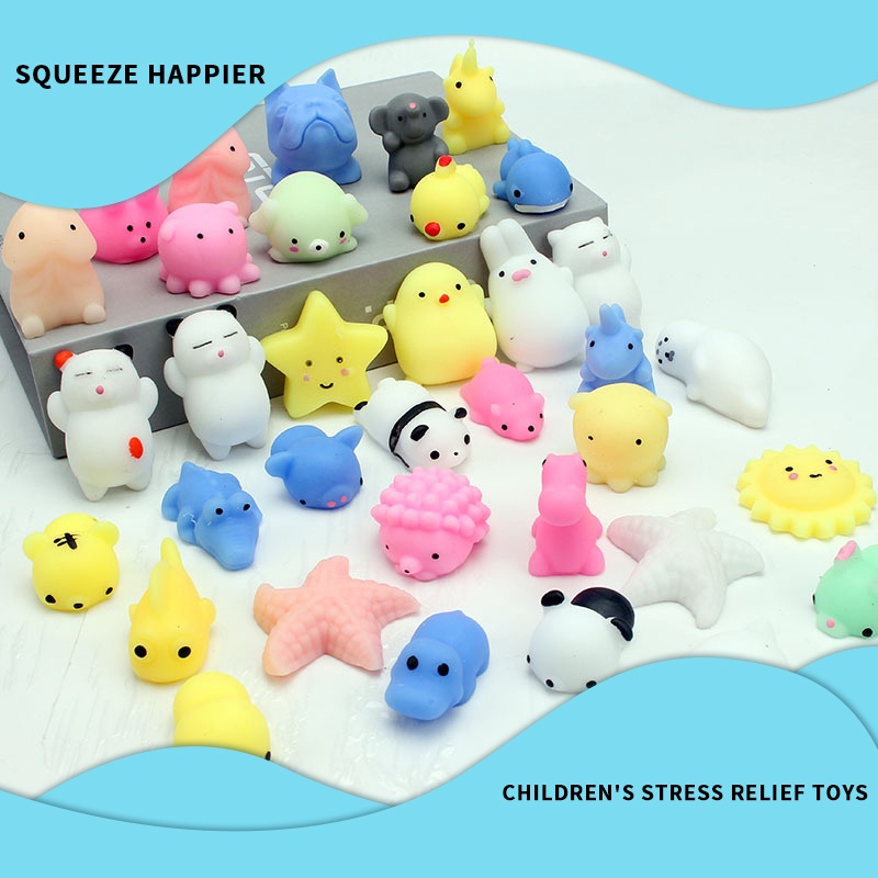 Đồ Chơi Bóp Giảm Căng Thẳng Hình Động Vật Đáng Yêu Bằng Nhựa