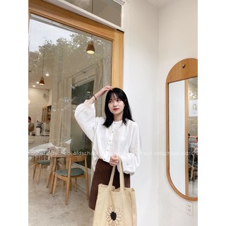 ÁO ĐŨI HÀN QUỐC CÚC DỌC TAY PHỒNG (ảnh thật/sẵn/cóvideo)