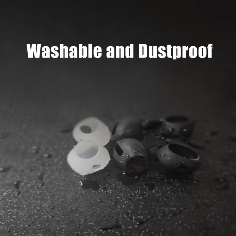 Set 3 cặp nút đệm tai nghe bằng cao su non mềm mại thoải mái thay thế thích hợp cho Airpods Pro