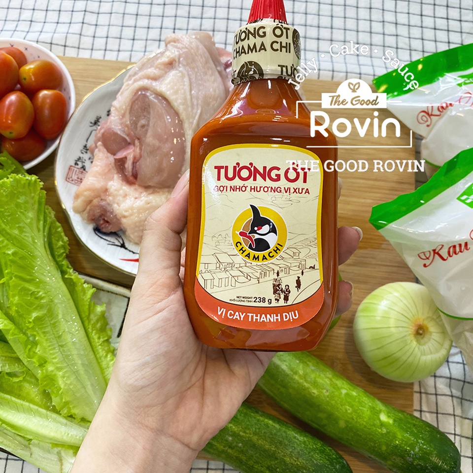 [TẠP DỀ + COMBO MÓN KETO] 5 gói rau câu sợi ngắn, 2 chai tương ớt tự nhiên, tạp dề cao cấp