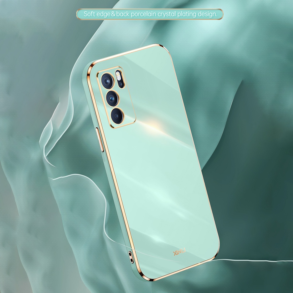 Ốp Điện Thoại Silicon Dẻo Tráng Gương 6D Sang Trọng Chống Sốc Cho OPPO Reno 6Z Reno 8T 5G Reno 6 Pro 5G 5 Pro