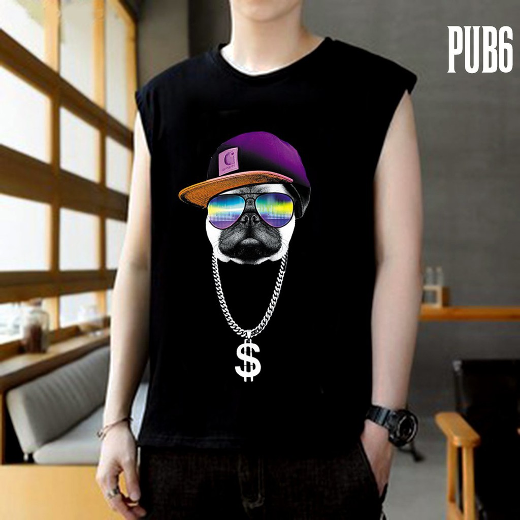 🔥PUB6🔥 Áo Tank Top Họa Tiết Hình Dog Rich Nam Nữ Độc Lạ, Áo Đôi Nam Nữ Hoạt Hình