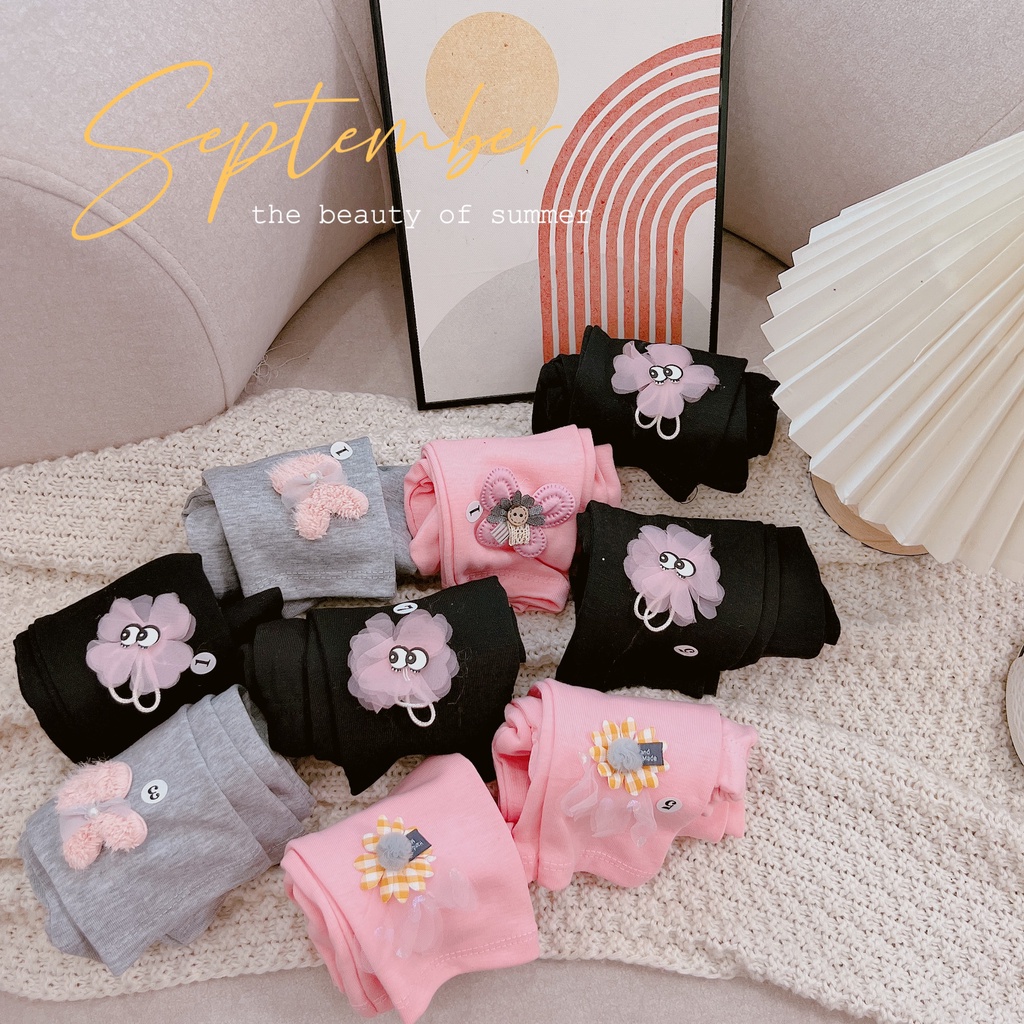 Combo 3 quần legging bé gái size 8-32kg