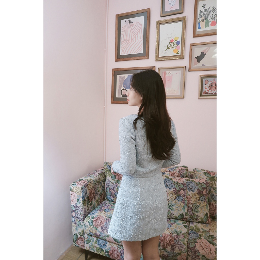 Set áo - quần shorts - chân váy tweed Romee - Romee Top, Shorts, Skirt