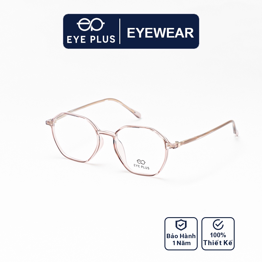 Gọng kính cận nam nữ thời trang Eye Plus đa giác thời trang E450-00216
