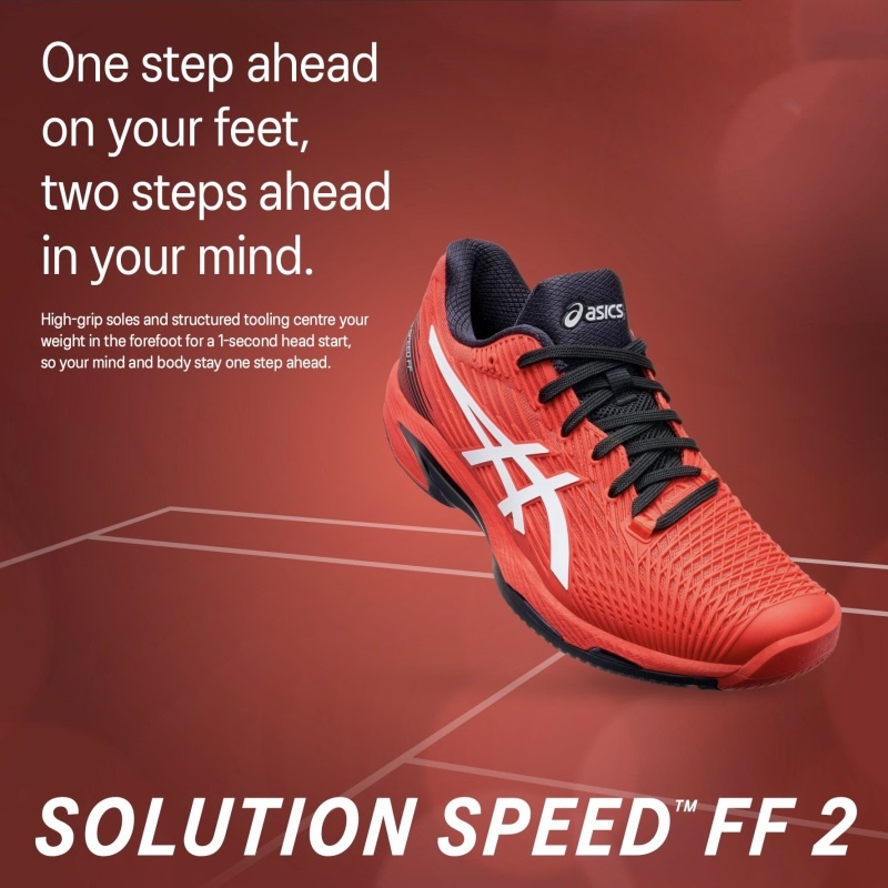 Giày Tennis Asics Solution Speed FF 2 Red/White 1041A182.601 Năm 2022