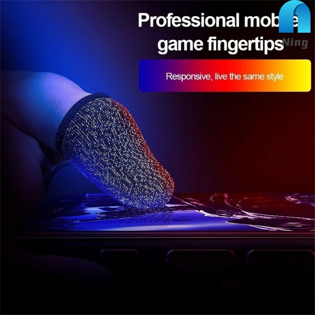 1 Cặp Bọc Ngón Tay Bằng Sợi Đồng Siêu Mỏng Thoáng Khí 18-pin Cho Game Pubg
