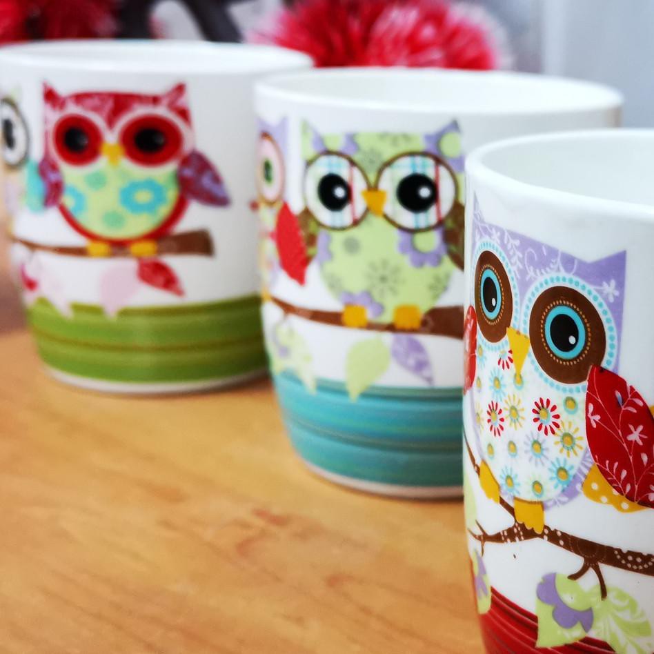 `➲ Cốc gốm kính / OWL in chữ Let You Order