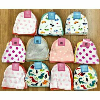 Sét 5c mũ cotton sơ sinh cho bé