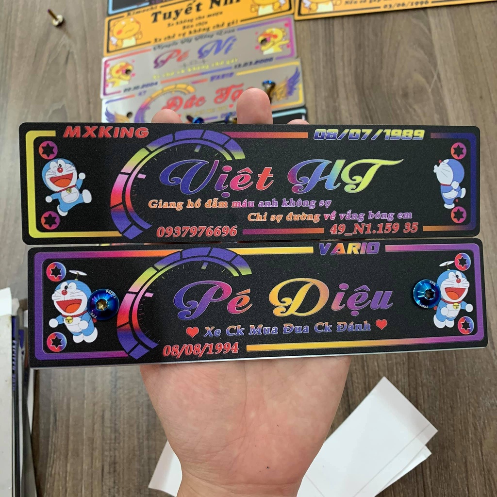 Bảng tên xe máy thiết kế theo yêu cầu - Mẫu SH01