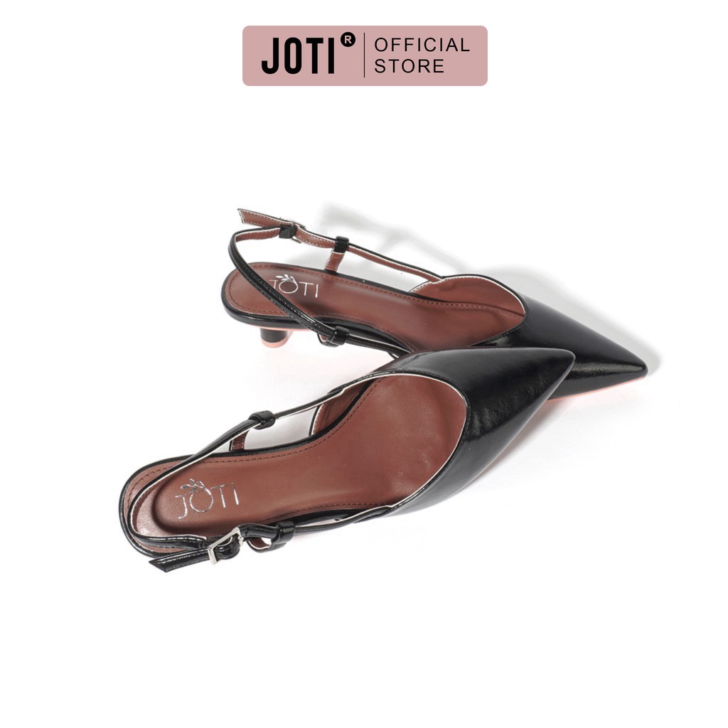 Giày Cao Gót Nữ JOTI Areski 3267VN3 - Mũi Nhọn Quai Hậu Đế Trụ Tròn Cao 3cm Da Bóng - Mang Công Sở Dự Tiệc