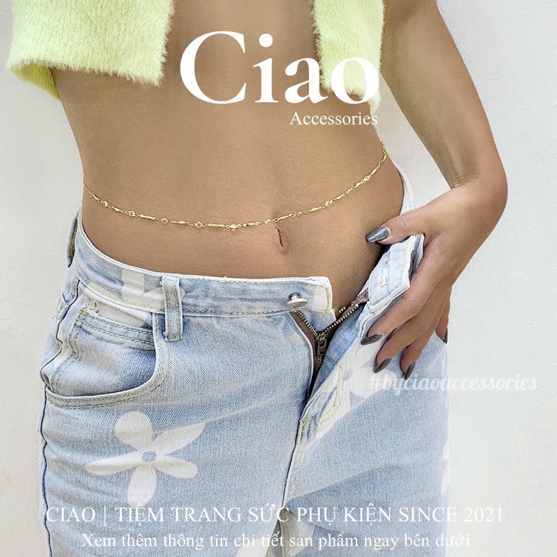 [HOẢ TỐC 1H] Vòng bụng/ Vòng eo thiết kế đính đá mã 08 phong cách trendy Ciao accessories