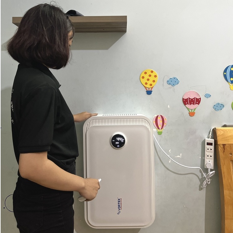 Máy cấp khí tươi lọc không khí gắn tường VORTEX Freshbox 110, lọc bụi PM2.5, 1.000.000 đơn vị ion âm, 30-35m2