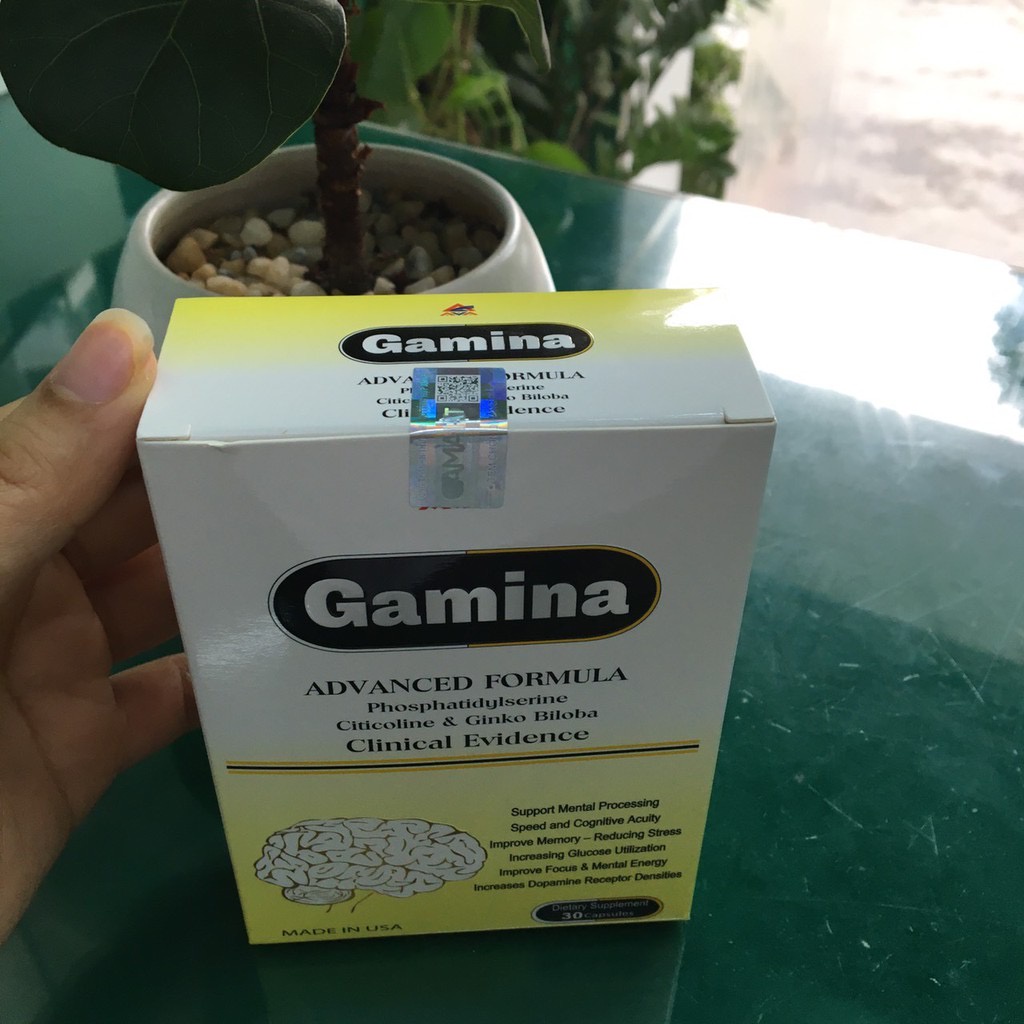 Viên uống Bổ Não Gamina Giúp cải thiện trí nhớ, giảm căng thẳng Hộp 30 viên