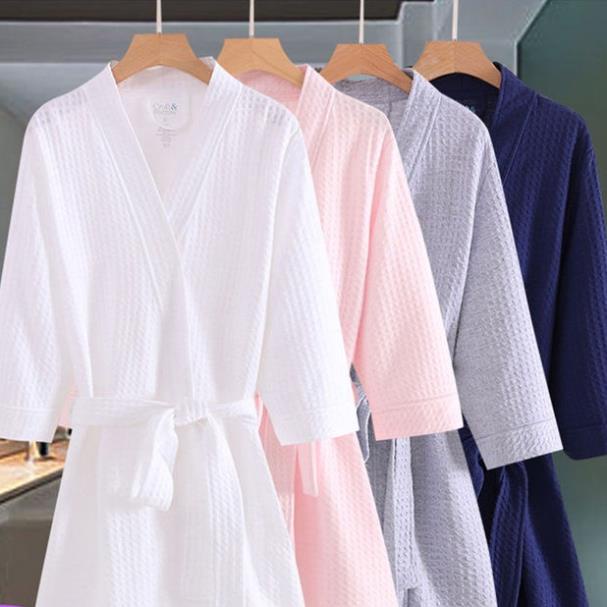 SALE Áo choàng ngủ dáng rộng màu hồng gợi cảm thời trang xuân thu cho nam và nữ
