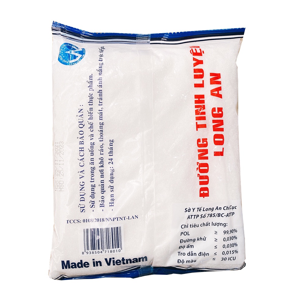 Combo 4 bịch đường cát trắng tinh luyện Long An - Giang Húa -