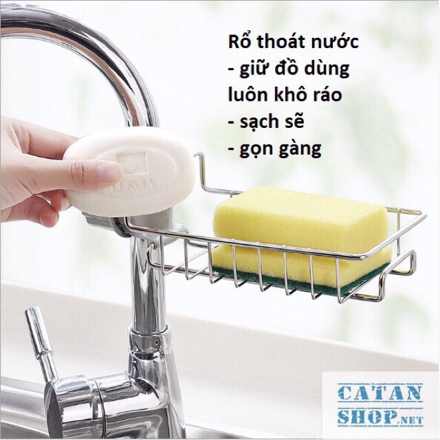 Rổ treo vòi nước inox ( có quà tặng )